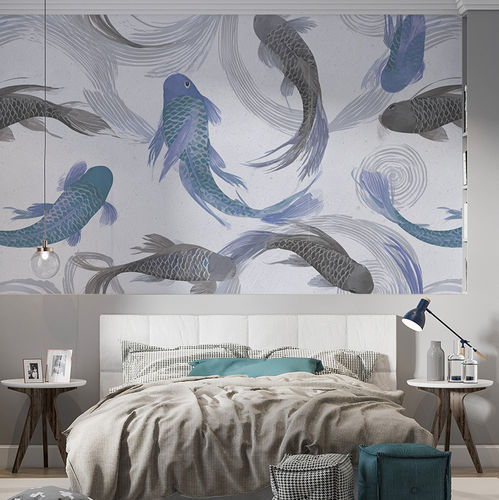 Moderne Tapete - KOI FLOW - jaWalls - Vlies / Tiermotiv / abstraktes Motiv