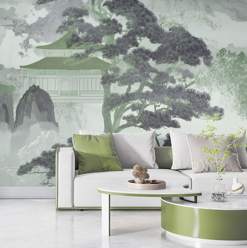 Moderne Tapete - MOUNTAIN ECHO - jaWalls - Stoff / Naturmotiv / Szenenmotiv