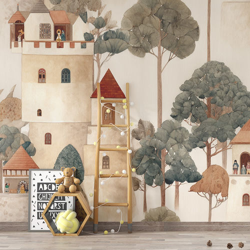 Moderne Tapete - STORYHAVEN - jaWalls - Stoff / Szenen / Kindermotiv
