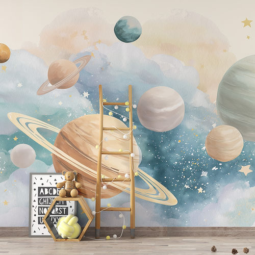 Kindermotiv-Tapete - COSMIC SAIL - jaWalls - Kunstdruck / Szenenmotiv / Panorama