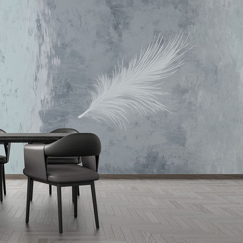 Tapete / minimalistisches Design - DANCING FEATHER - jaWalls - Vlies / schillerndes Motiv / abstraktes Motiv