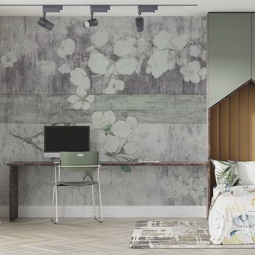 Moderne Tapete - SILK BLOSSOM - jaWalls - Seide / Blumenmotiv / Naturmotiv