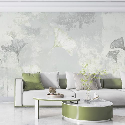 Moderne Tapete - SILVER LEAVES - jaWalls - Vlies / Stoff / Motiv