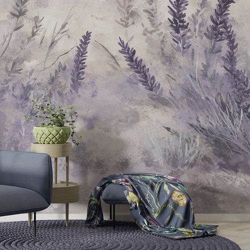 Moderne Tapete - LAVENDER FIELDS - jaWalls - Vlies / Szenenmotiv / Blumenmotiv