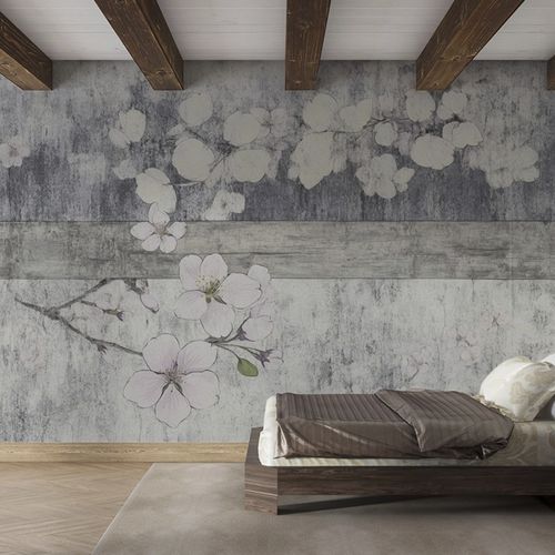 Moderne Tapete - SILK BLOSSOM - jaWalls - Vlies / Blumenmotiv / Naturmotiv