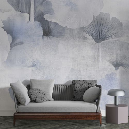 Tapete / minimalistisches Design - GINKGO WHISPER - jaWalls - Vlies / Naturmotiv / personalisierbares Motiv