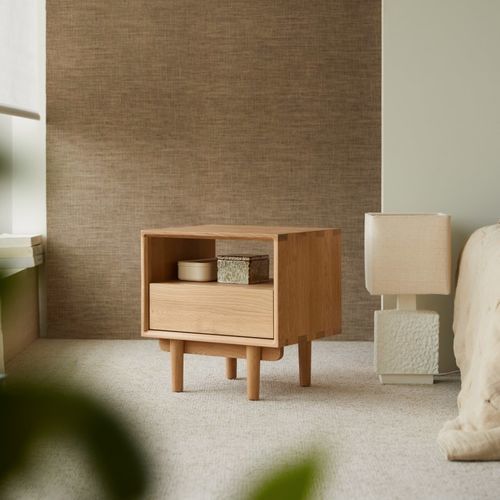 Nachttisch / minimalistisches Design - ELLIE - TICKET FOR THE MOON - Massivholz / geöltes Holz / Eiche
