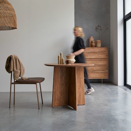 Moderner Esstisch - ANJA - Tikamoon - Massivholz / Palisander / lackiertes Holz