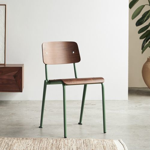 Moderner Stuhl - MIO - Tikamoon - für Küchen / für Wohnzimmer / Nussbaum