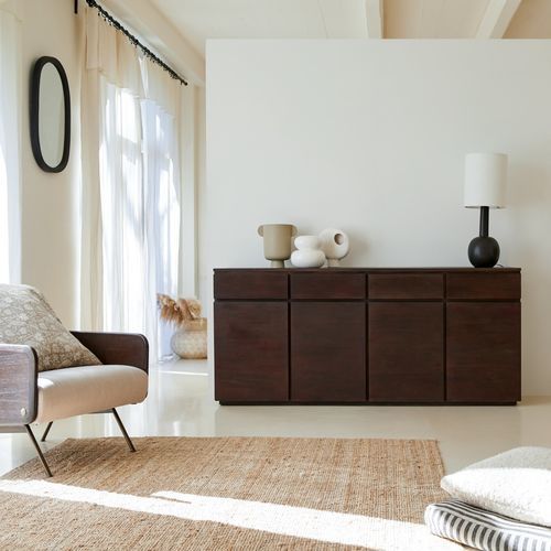 Modernes Sideboard - EVA - Tikamoon - Wenge / Massivholz / Mahagoni
