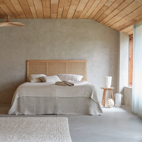 Kopfteil für Doppelbetten - AD&Egrave;LE - Tikamoon - modern / Rattan / beige