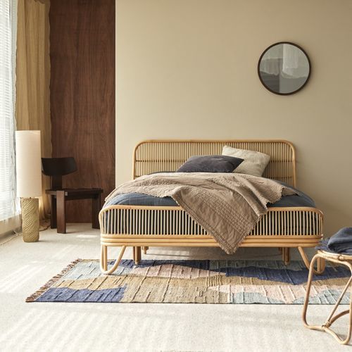Zweierbett - SIMONE - Tikamoon - Vintage / Rattan / 160x200 cm