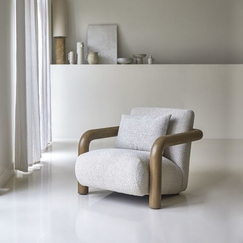 Moderner Sessel - NINA - Tikamoon - Stoff / Holz / Polster