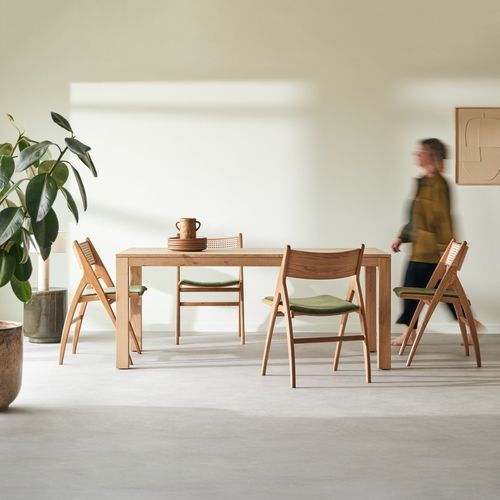 Moderner Esstisch - EDEN - Tikamoon - Massivholz / Eiche / Gestell aus Eiche