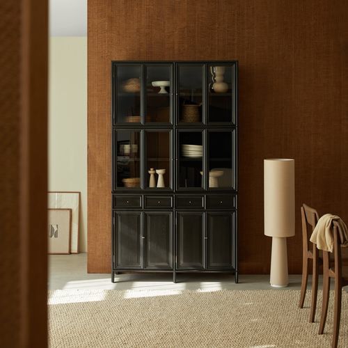 Klassischer Geschirrschrank - ANNA - Tikamoon - Holz / Glas / Contract