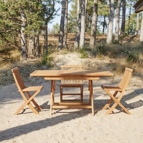 Moderner Esstisch - CAPRI - Tikamoon - Akazie / Massivholz / Gestell aus Holz