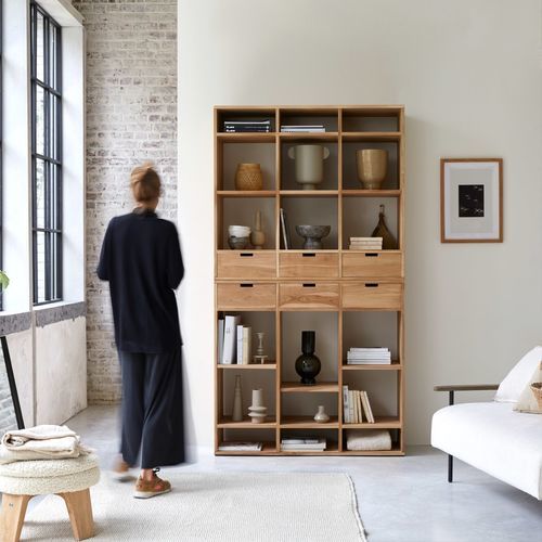 Wand-Bücherregal - MIHO - Tikamoon - hoch / Trennwand / modern