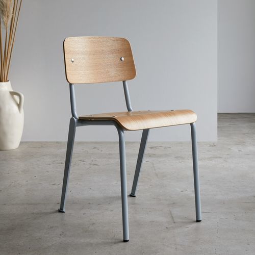 Stuhl / skandinavisches Design - MIO - Tikamoon - für den Innenraum / Metall / Esche