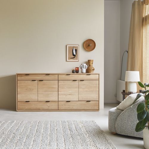Modernes Sideboard - SENSON - Tikamoon - Massivholz / geöltes Holz / Eiche