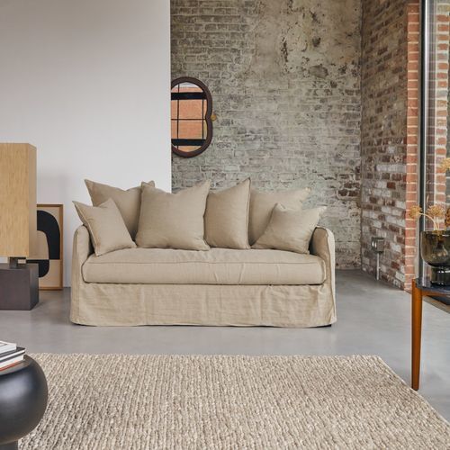 Modernes Sofa - ARIANE - Tikamoon - für Wohnzimmer / Stoff / Naturfaser
