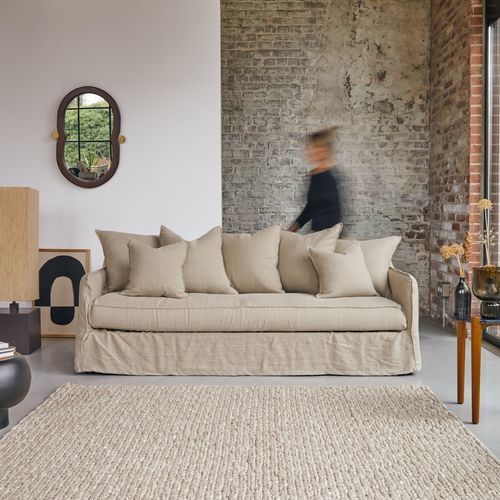 Modernes Sofa - ARIANE - Tikamoon - für Wohnzimmer / Stoff / Leinen