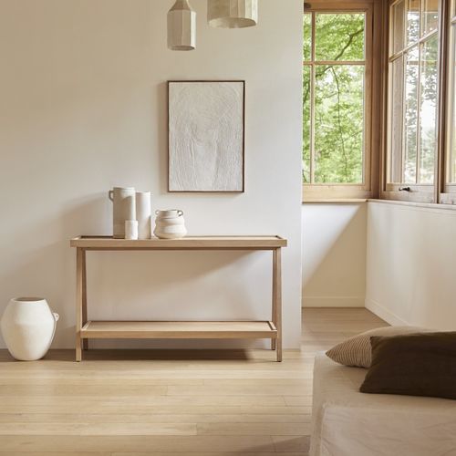 Beistelltisch / skandinavisches Design - POLA - Tikamoon - Eiche / Gestell aus Eiche / rechteckig