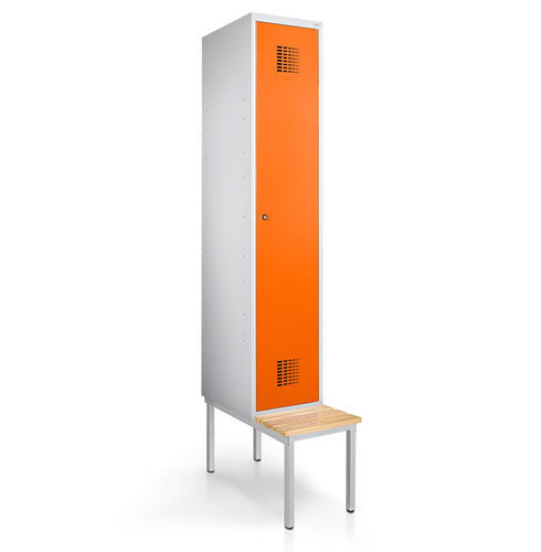 Stahl-Garderobenschrank - 1110-010100-0401112_V.445 - Lockeel - Stahlblech / pulverbeschichteter Stahl / für Sportanlage