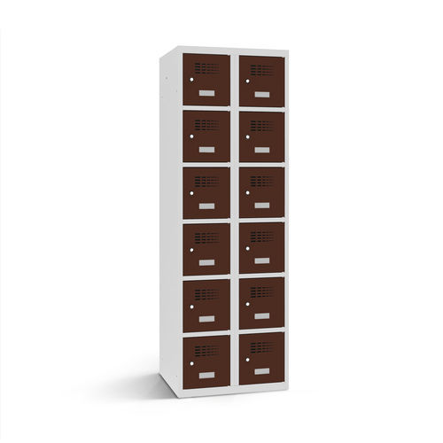 Garderobenschrank / pulverbeschichteter Stahl - 2110-020600-0801112_V.491 - Lockeel - Zahlen / RFID / Münz