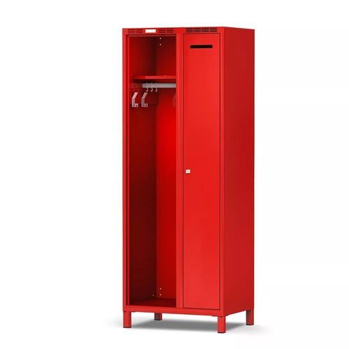 Stahlblech-Garderobenschrank - DAVIS - Lockeel - Aluminium / pulverbeschichteter Stahl / mit Schlüssel
