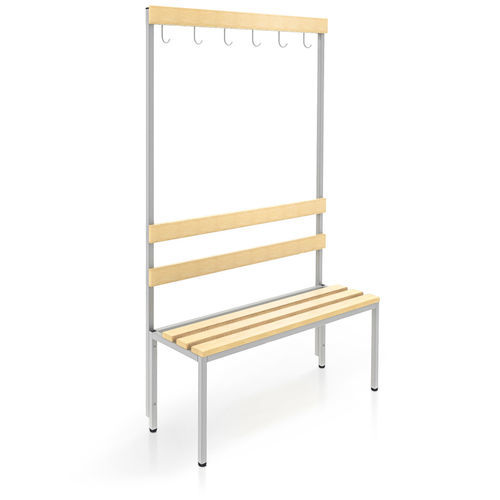 Moderne Bank für Umkleideraum - 1331-000010-1002526 - Lockeel - Kunststoff / Kunststoff / Stahl