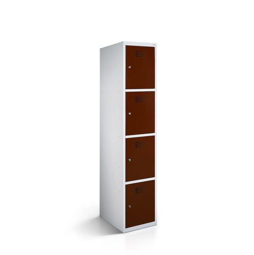 Stahlblech-Garderobenschrank - 2110-010400-0301112_V.485 - Lockeel - Stahl / pulverbeschichteter Stahl / für Sportanlage