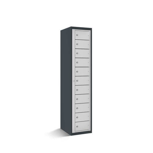 Fach / pulverbeschichteter Stahl - 1421-011100-0401112_V.493 - Lockeel - Edelstahl / Stahlblech / mit Schlüssel