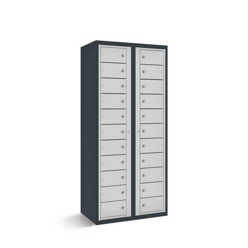 Edelstahl-Fach - 1421-021100-0801112_V.479 - Lockeel - Stahlblech / pulverbeschichteter Stahl / RFID