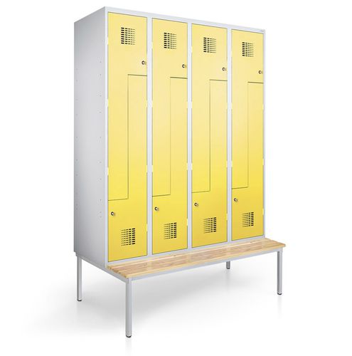 Stahlblech-Garderobenschrank - 1150-040200-1201112_V.455 - Lockeel - pulverbeschichteter Stahl / mit Schlüssel / für öffentliche Einrichtungen