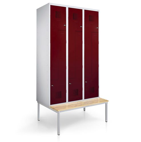 Garderobenschrank / pulverbeschichteter Stahl - 1150-030200-1201112_V.441 - Lockeel - belüftet / Farbe anpassbar