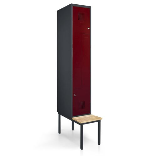 Stahl-Garderobenschrank - 1150-010200-0301112_V.435 - Lockeel - Stahlblech / pulverbeschichteter Stahl / RFID
