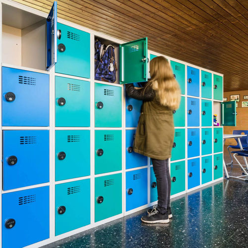 Garderobenschrank / pulverbeschichteter Stahl - 2110-020500-0801112_V.469 - Lockeel - mit Schlüssel / für Sportanlage / für Büro
