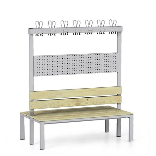 Moderne Bank für Umkleideraum - 1342-000020-1502426_V.551 - Lockeel - Kunststoff / Stahl / Fichte