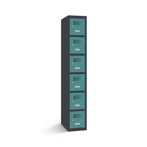 Stahlblech-Garderobenschrank - 2110-010600-0301112_V.475 - Lockeel - pulverbeschichteter Stahl / RFID / Zahlen