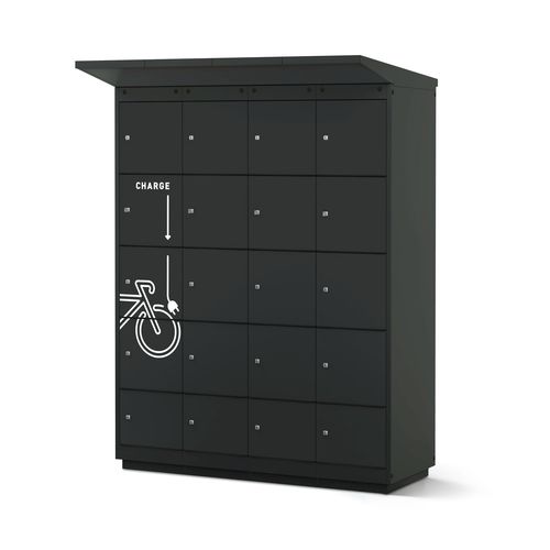 Ladestation für Elektrofahrräder - 2663-040500-1601114_V.1601 - Lockeel - fur Elektroscooter / galvanisiertem Stahl / aus lackiertem Stahl