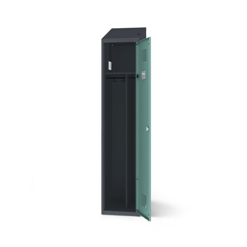Stahl-Garderobenschrank - 1180-010100-0401112_V.445 - Lockeel - pulverbeschichteter Stahl / Blech / für Sportanlage