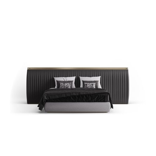 Doppelbett - PLEAT - Bablanc - modern / gepolstertes Kopfteil / Polster