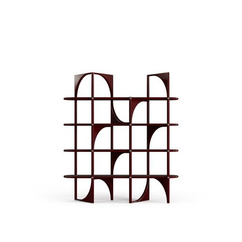 Modernes Bücherregal - TRIUNFO - Bablanc - Contract / Massivholz / Messing mit Goldauflage