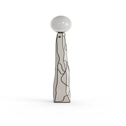 Bodenlampe - BRUT - Bablanc - Glas / Messing mit Goldauflage / modern