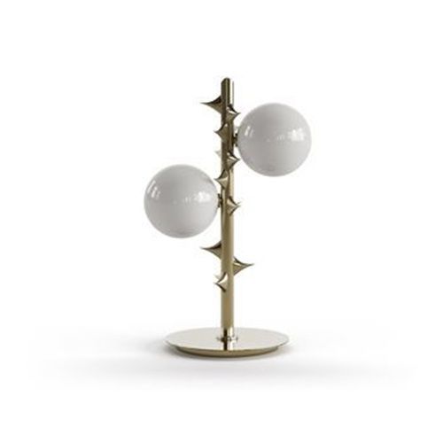 Tischlampe - SPIKE - Bablanc - Spieß / Glas / Messing mit Goldauflage