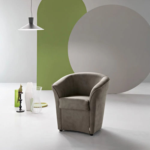 Moderner Sessel - NABUK - L.A.P.D. srls - Kunstleder / Stoff / Massivholz