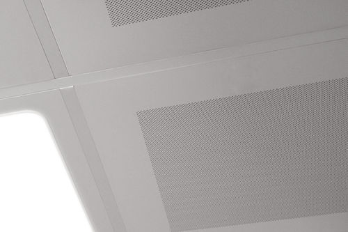 Zwischendecke / galvanisiertem Stahl - VERT FLAT - Vertebra - Aluminium / Platten / für Büro