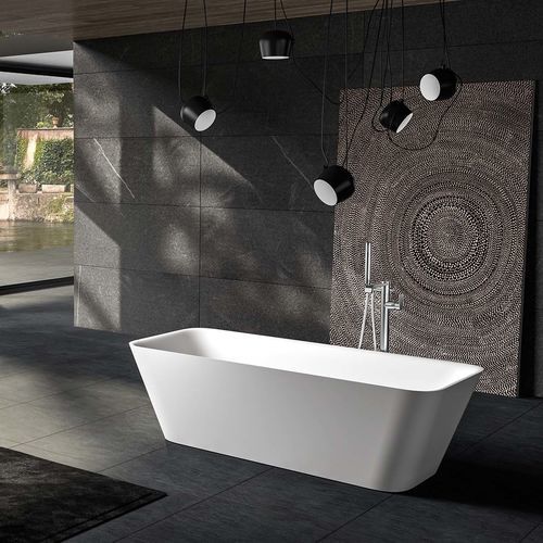 Freistehende Badewanne - TALIMA F - Albatros - Mineralwerkstoff / modern / weiß