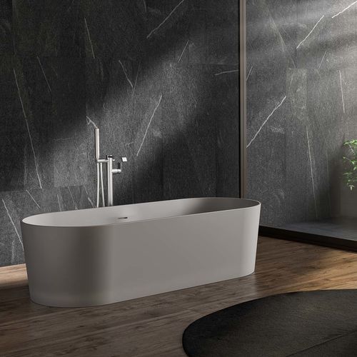 Freistehende Badewanne - THEA F - Albatros - für Wohnungen / Mineralwerkstoff / modern