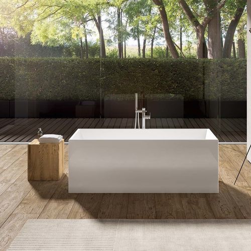 Freistehende Badewanne - IDEA F - Albatros - für Wohnungen / Acryl / modern